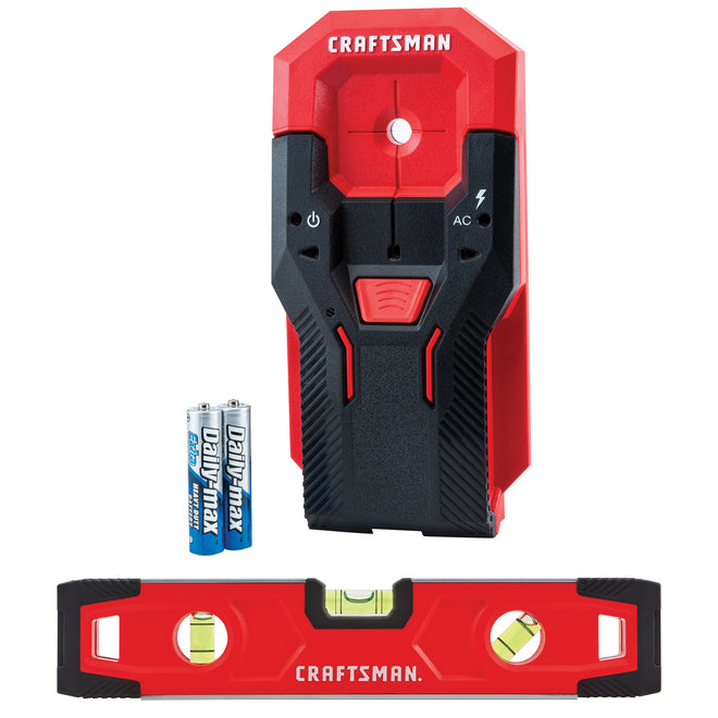 Craftsman Stud Sensor and Level - Red - Plastic and Metal - 3/4-in - Each