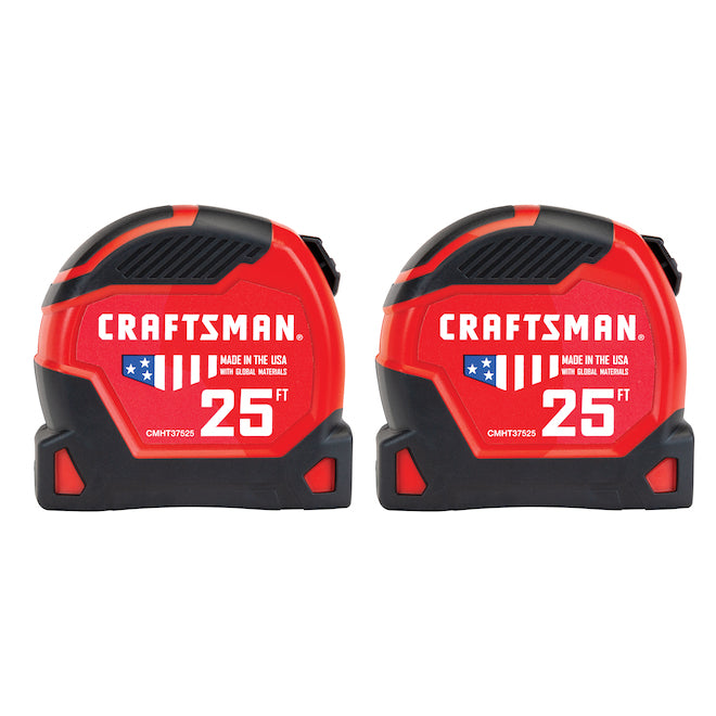 CRAFTSMAN Imperial Measuring Tapes - Set of 2 - 1.25-in x 25-ft - Each