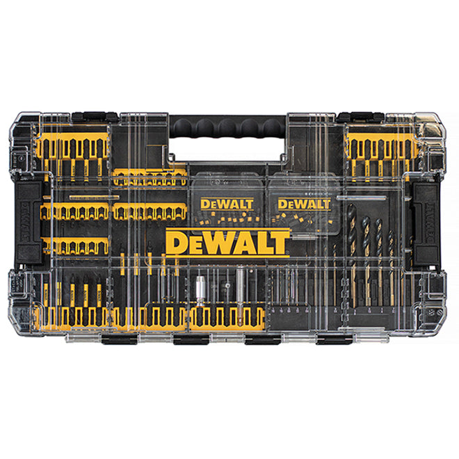 DEWALT Steel Drill Bits with Case - Flextorq - Screwdriver Bits - 100 Piece Set - Each