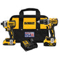 DEWALT 20V MAX XR Hammer Drill/Driver Set with 2.0Ah and 4.0Ah Batteries - Each