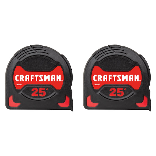 Craftsman Easy Grip 2-Pack 25-ft Measuring Tapes - Each