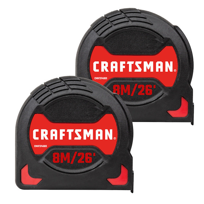 Craftsman Easy Grip 2-Pack 26-ft Measuring Tapes - Each