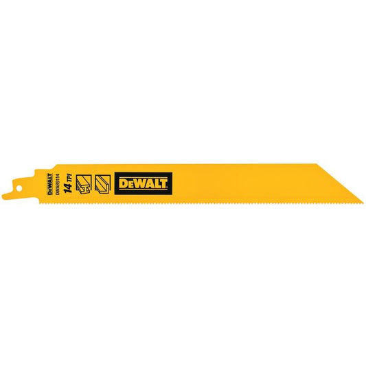 DeWALT 5-Pack 9-in 14-TPI Metal Cutting Reciprocating Saw Blade - Each