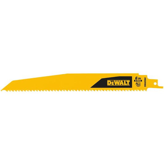 DeWALT 5-Pack 9-in 6-TPI Wood/Nail Embedded Cutting Reciprocating Saw Blade - Each