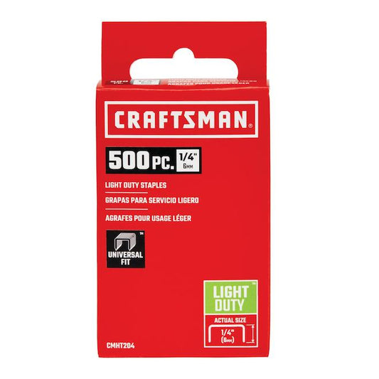 Craftsman Light-Duty 1/4-in Staples - 500-Pack - Each