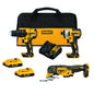 DEWALT Set of 3 20 V MAX Cordless Tools - Bag, Batteries and Charger Included - Each