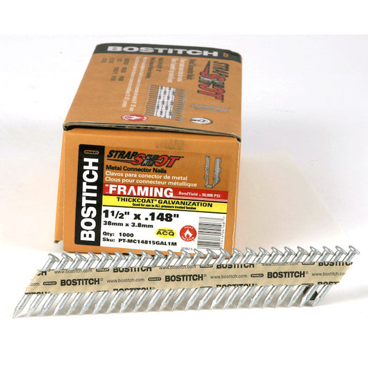 Bostitch 1 1/2-in Galvanized Steel Collated Framing Nails (1000-Piece) - Each