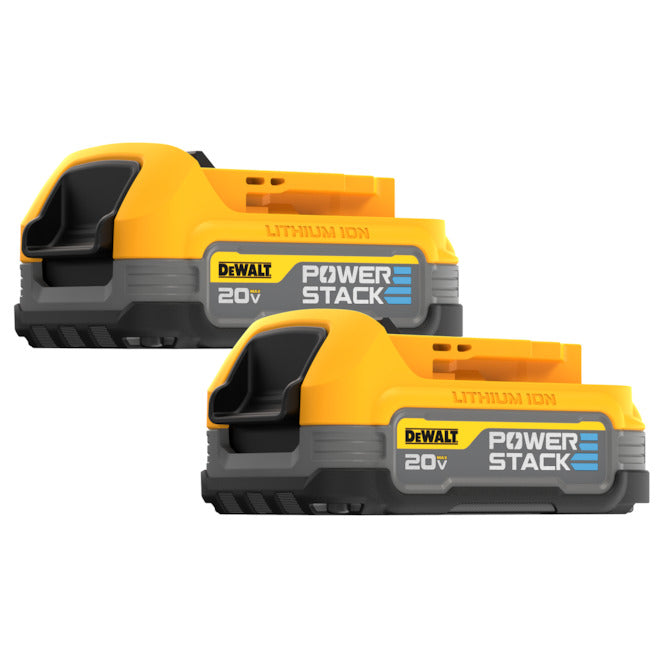 DEWALT Powerstack Set of 2 Compact Batteries 20 V MAX - 1.7 AH - Each