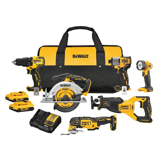 DeWALT 20V MAX 6-Tool Combo Kit with Battery and Charger - Box