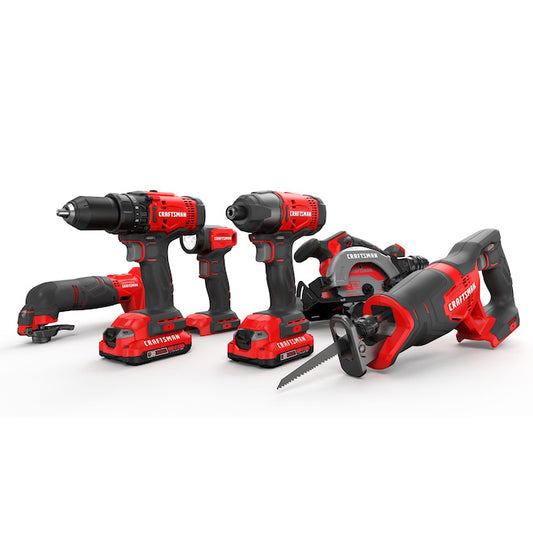 Craftsman 20V 6-Tool Combo Kit with 2 Batteries - Each