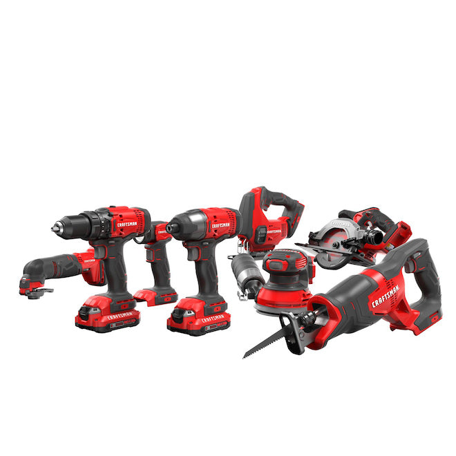 Craftsman 20V 8-Tool Combo Kit with 2 Batteries and Charger - Each