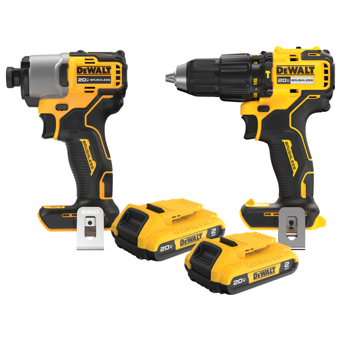 DeWALT 20V MAX Hammer Drill/Impact Driver 2-Tool Kit with 2 Batteries and Charger - Box