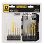 DeWALT 15-Piece Assorted Coated HSS Right Handed Twist Drill Bit Set - Each