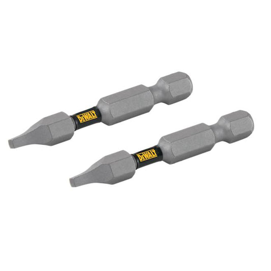 DEWALT Tough Grip - 2-Pieces - 2-in - #1 - Square Head - Steel - Hex Shank Screwdriver Bit - Each