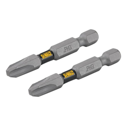 DEWALT Tough Grip - 2-Piece - 2-in - #3 - Phillips Head - Steel - Hex Shank Screwdriver Bit - Each