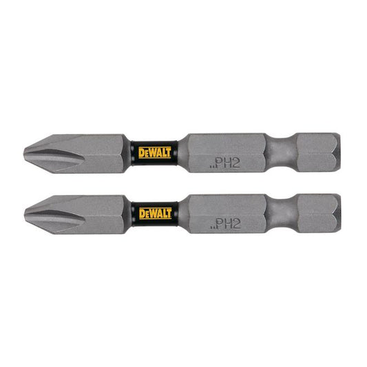 DEWALT Tough Grip - 2-Piece - 2-in - #2 - Phillips Head - Steel - Hex Shank Screwdriver Bit - Each