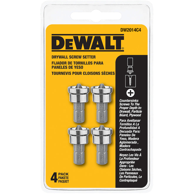 DEWALT 4-Piece Drywall Screw Setters - Each