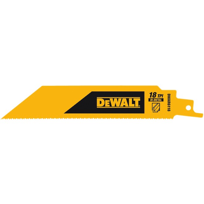 DeWALT 5-Pack 6-in 18-TPI Metal Cutting Reciprocating Saw Blade - Each