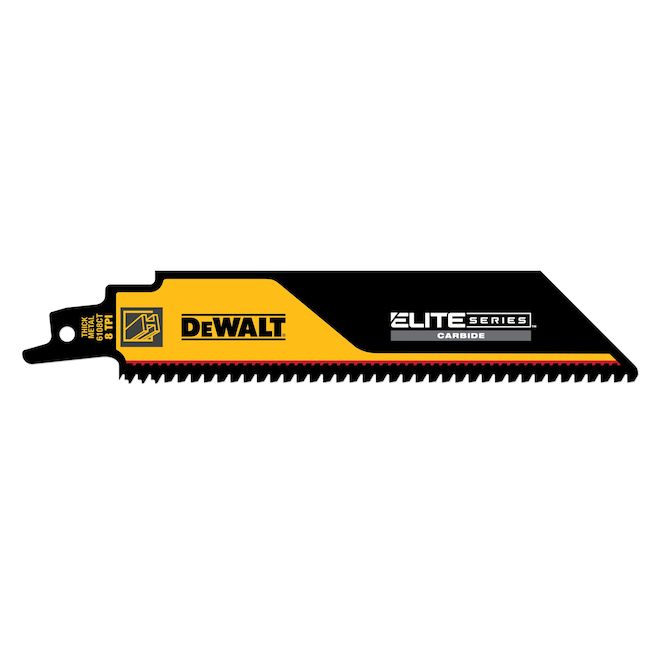 DEWALT Elite Series Metal Cutting Carbide Tipped Reciprocating Saw Blade - 6-in - 8 TPI - Each