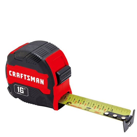 Craftsman Measuring Tape Compact and Easy Grip Black and Red 16-ft - Each