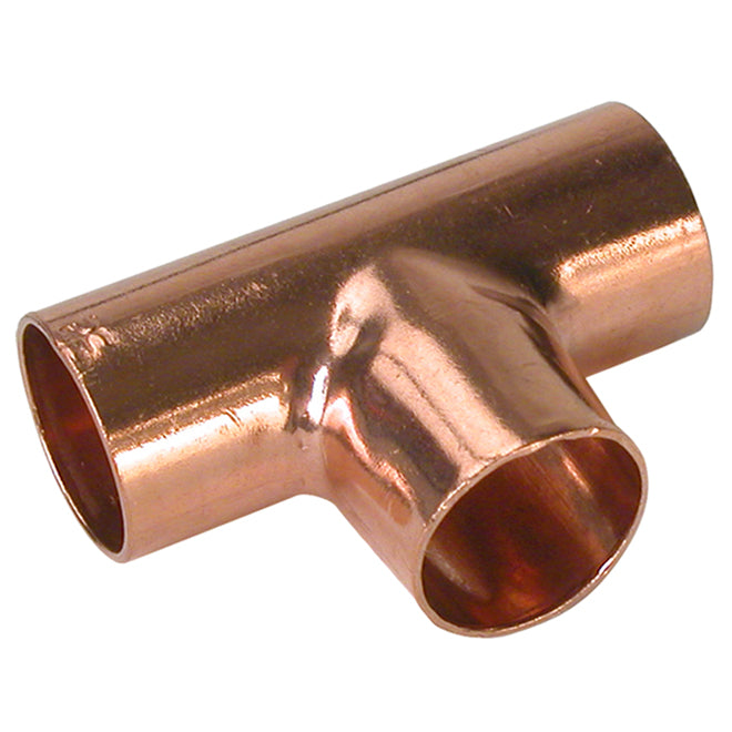 Bow Copper Tee with 1-in diameter Female Fittings -