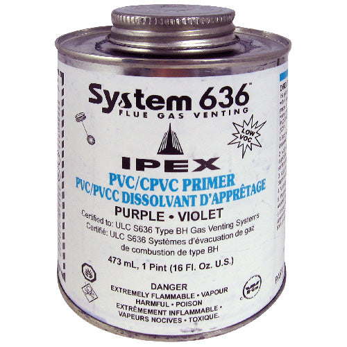 Ipex System 636 Purple PVC and CPVC Primer - 473 ml - Each