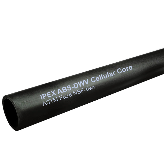 Ipex ABS Cell Core Pipe - 2-in Dia x 3-ft L - For Drain Waste Vent System - Solvent Welded -