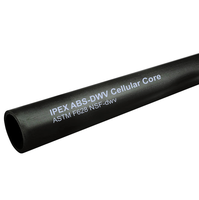 Ipex ABS Cell Core Pipe - 2-in Dia x 6-ft L - For Drain Waste Vent System - Solvent Welded -