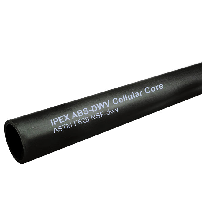 Ipex 2-in x 12-ft Black ABS 80 Schedule Cellcore Pipe -