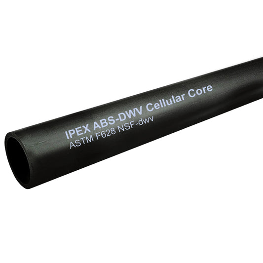 Ipex 1-1/2-in x 12-ft Black ABS Cellcore Pipe for Drain Waste and Vent System -