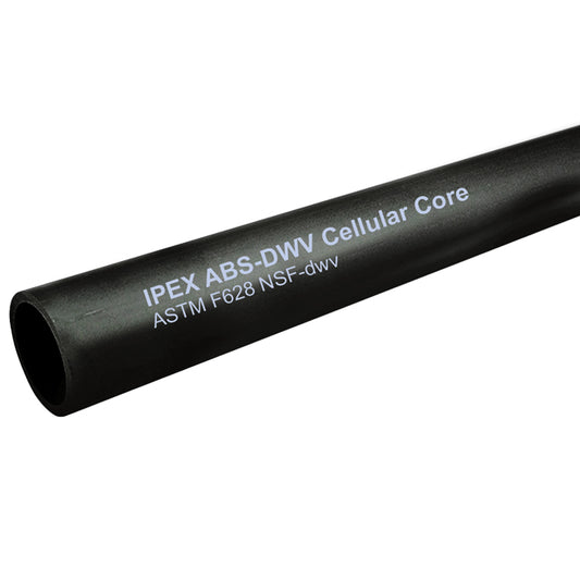 Ipex ABS Cell Core Pipe - 4-in Dia x 3-ft L - For Drain Waste Vent System - Solvent Welded -