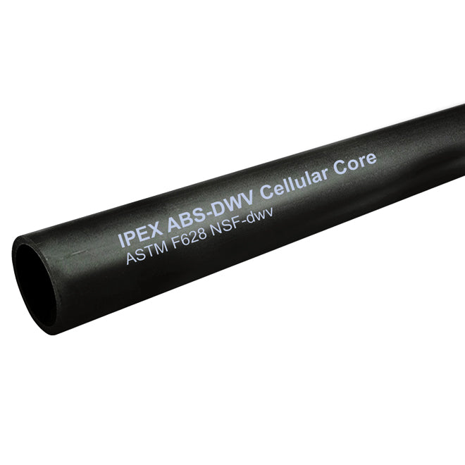 Ipex ABS Solvent Welded Cell Core Pipe - 4-in Dia x 6-ft L - For Drain Waste Vent System -