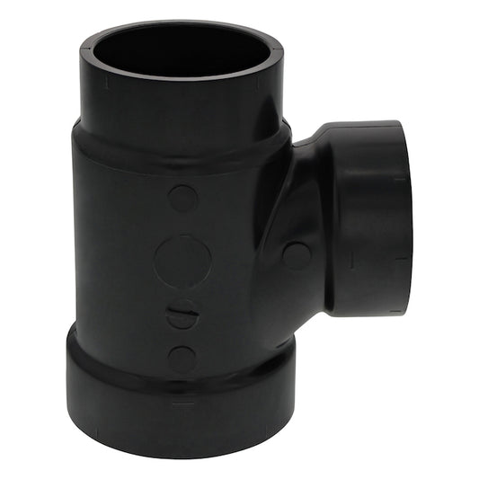 Ipex Black ABS Plastic Sanitary Tee with 2-in x 1 1/2-in x 1 1/2-in diameters -