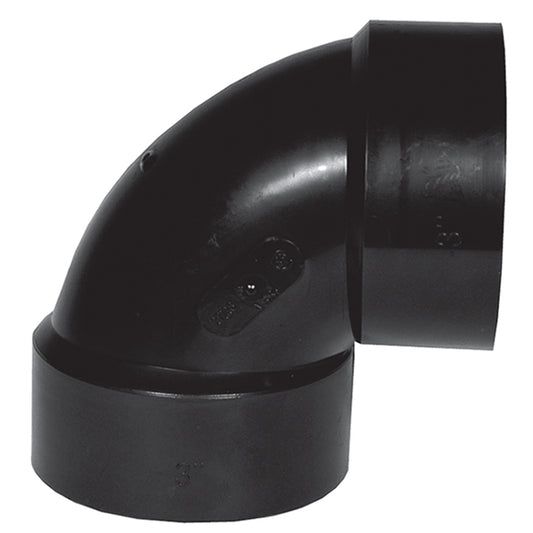 IPEX 1-1/2-in Black ABS Plastic Hub 90Â° Short Turn Elbow -