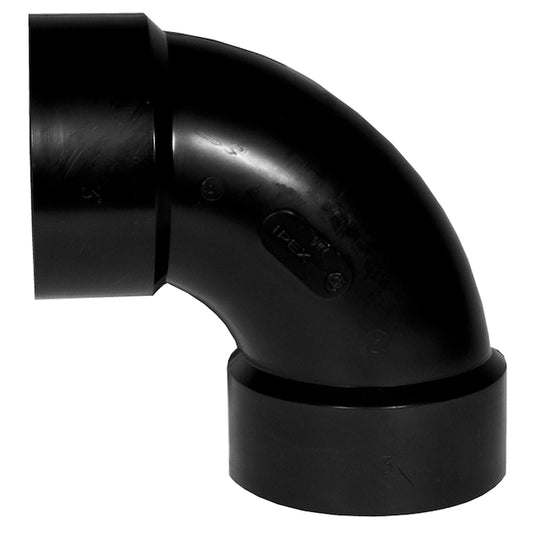 -in ABS-DWV 90D Elbow Long Turn (Hub) -