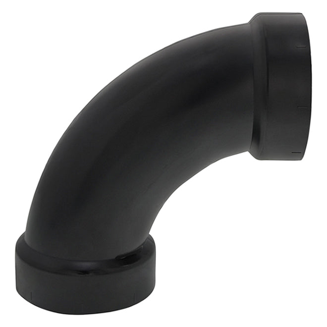 IPEX 2-in Black ABS Plastic Long Turn 90Â° Hub Elbow -