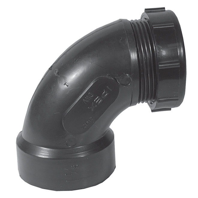 IPEX 1-1/2-in Black ABS Hub Elbow with Sliding Joint -