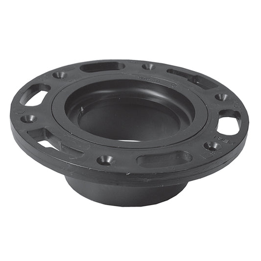 IPEX Black ABS Plastic Adjustable Closet Flange - 4-in x 3-in -