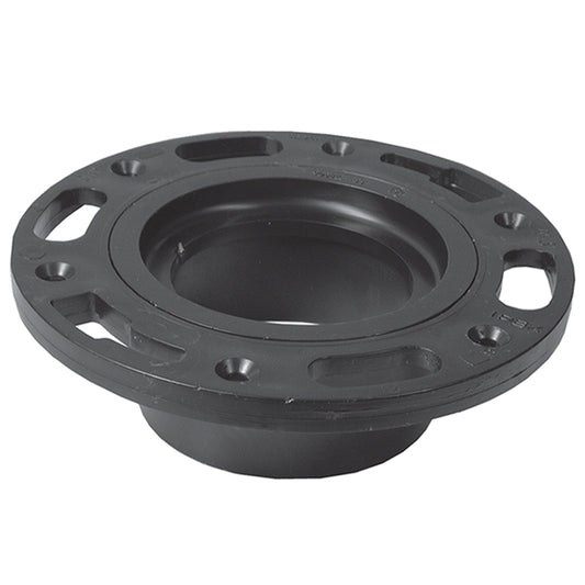 IPEX Black ABS Plastic 4 x 3-in Ajustable Closet Flange -