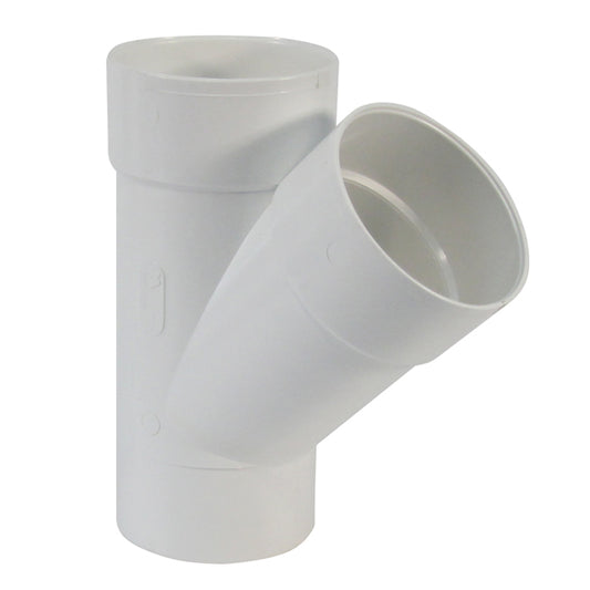 Ipex White PVC 4-in Spigot-Hub-Hub Wye -