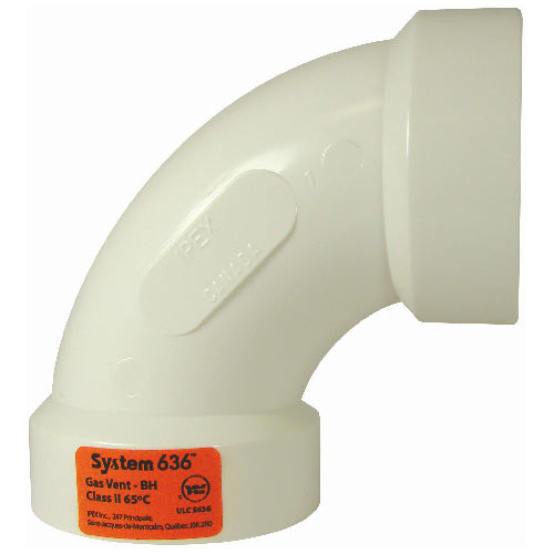 Ipex 2-in White PVC 90Â° Hub Elbow -