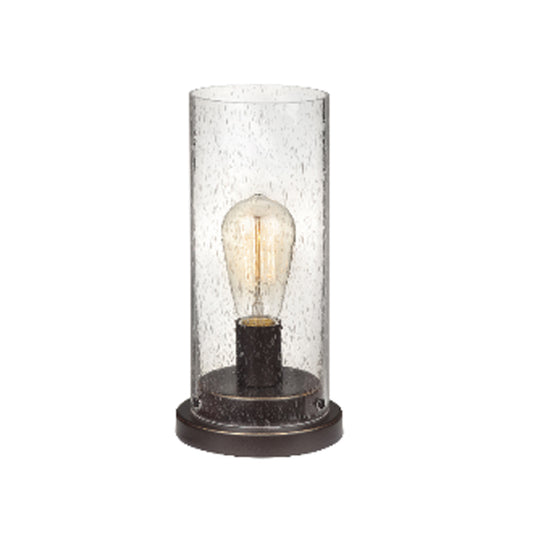 Tybalt Table Lamp - 12" - Seeded Glass - Bronze-