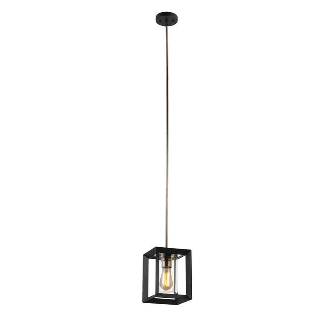 Globe Verona Bronze Modern Clear Glass 60-in Metal Pendant Light-