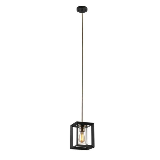 Globe Verona Bronze Modern Clear Glass 60-in Metal Pendant Light-
