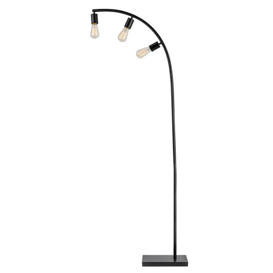 Globe Electric Winslow Floor Lamp 3-Light 70-in Black-