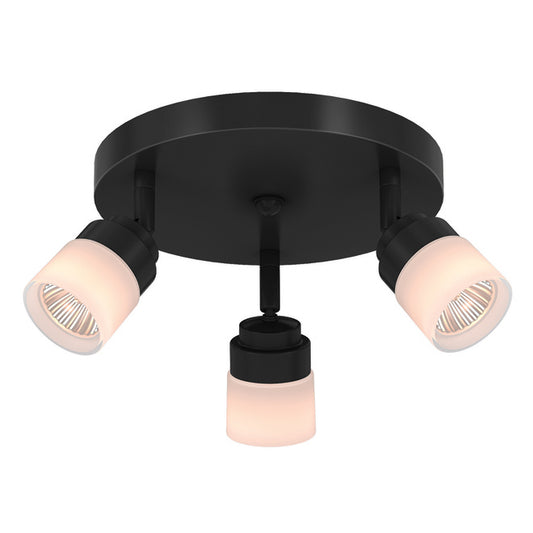 Globe Electric 3-Light 5.25-in Black Dimmable Track Lighting Kit-