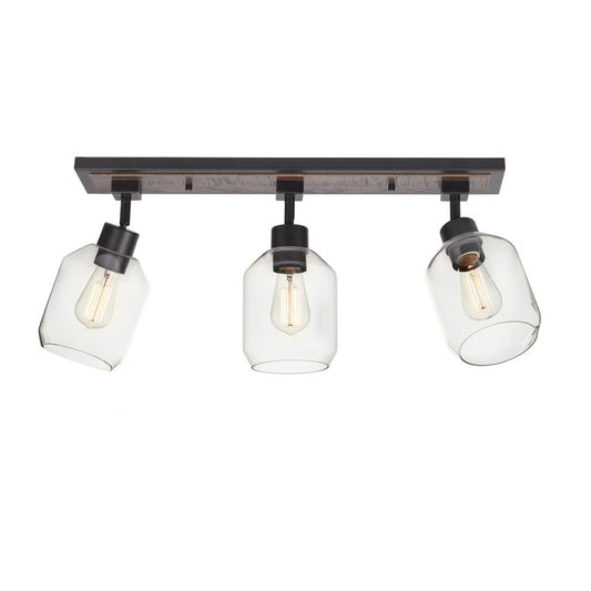 Globe Electric Griffith 3-Light 25-in Black Dimmable Tracklight-