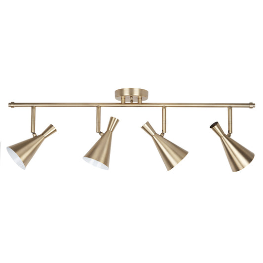 Globe Electric Aurora 4 Lights 34-in Brass Dimmable Tracklight-