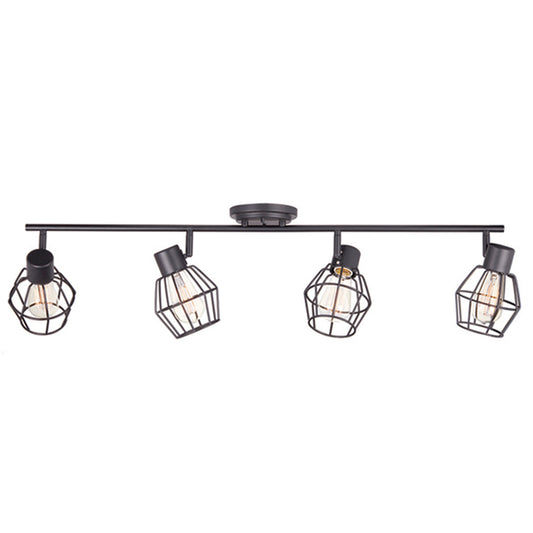 Globe Electric 4-Light Tracklight - 29-in - Dimmable - Black-