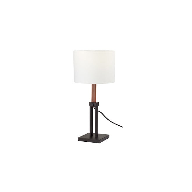 Globle Electric Dark Bronze and Faux Wood Adjustable Floor Lamp - 65-in-